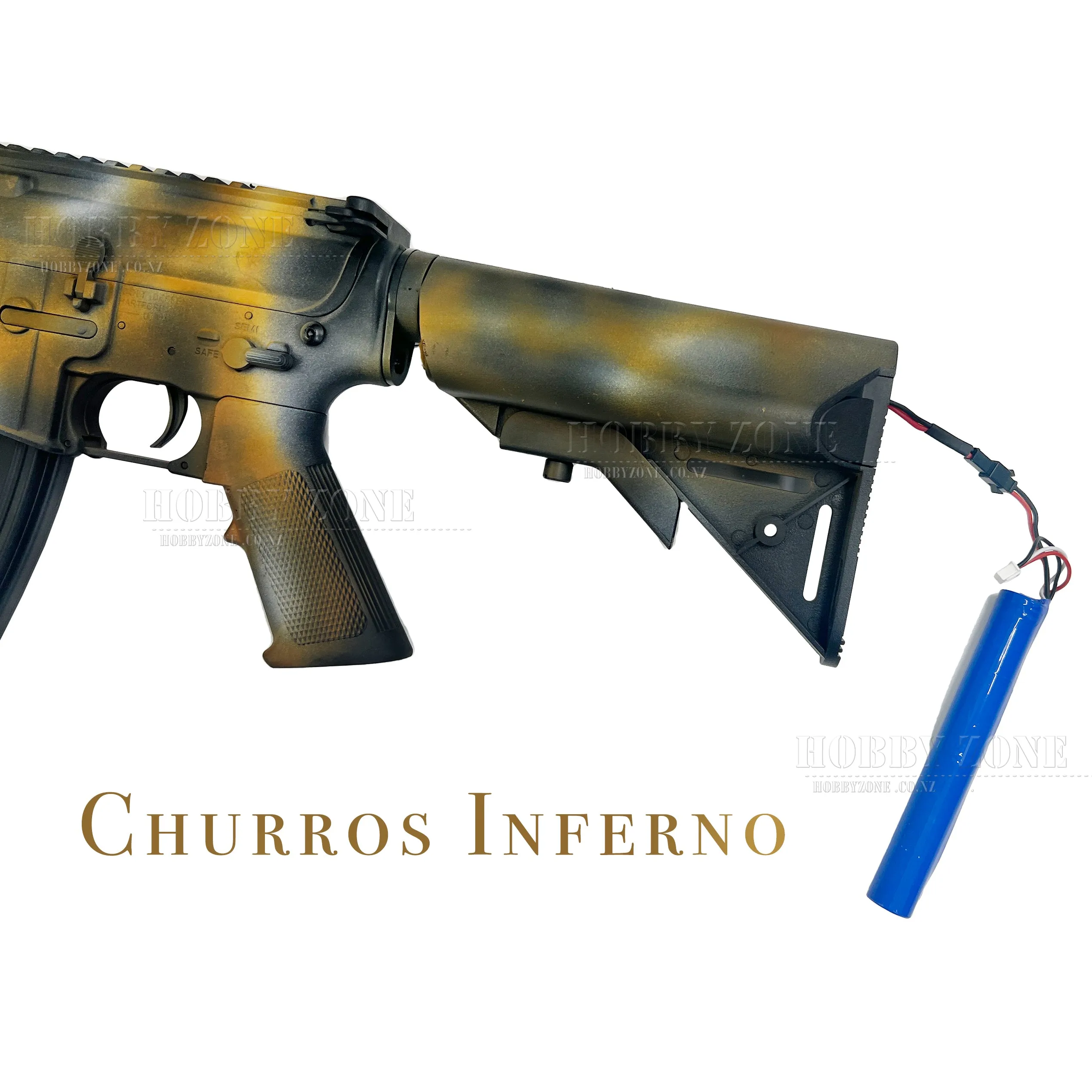 [R18 ] "Churros Inferno" Jund CYMA Warhawk M4 CQB Nylon Gel Ball Blaster [ID Check Required]