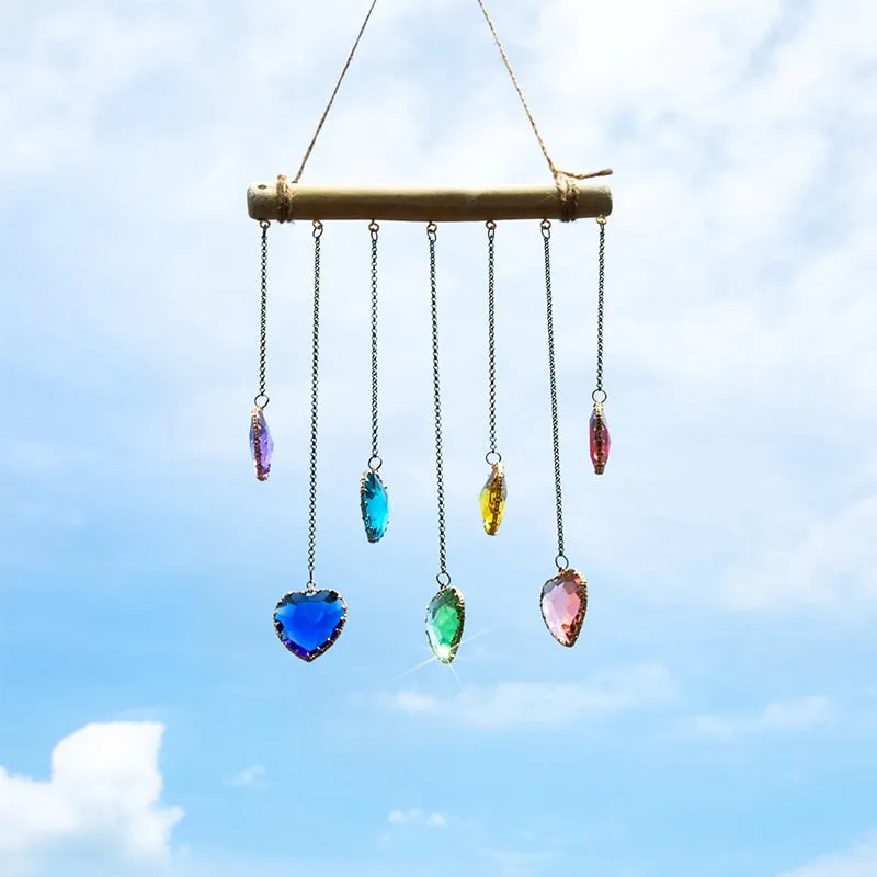 Rainbow Hearts Suncatcher