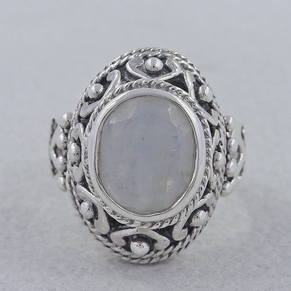 Rainbow Moonstone Sterling Silver Designer