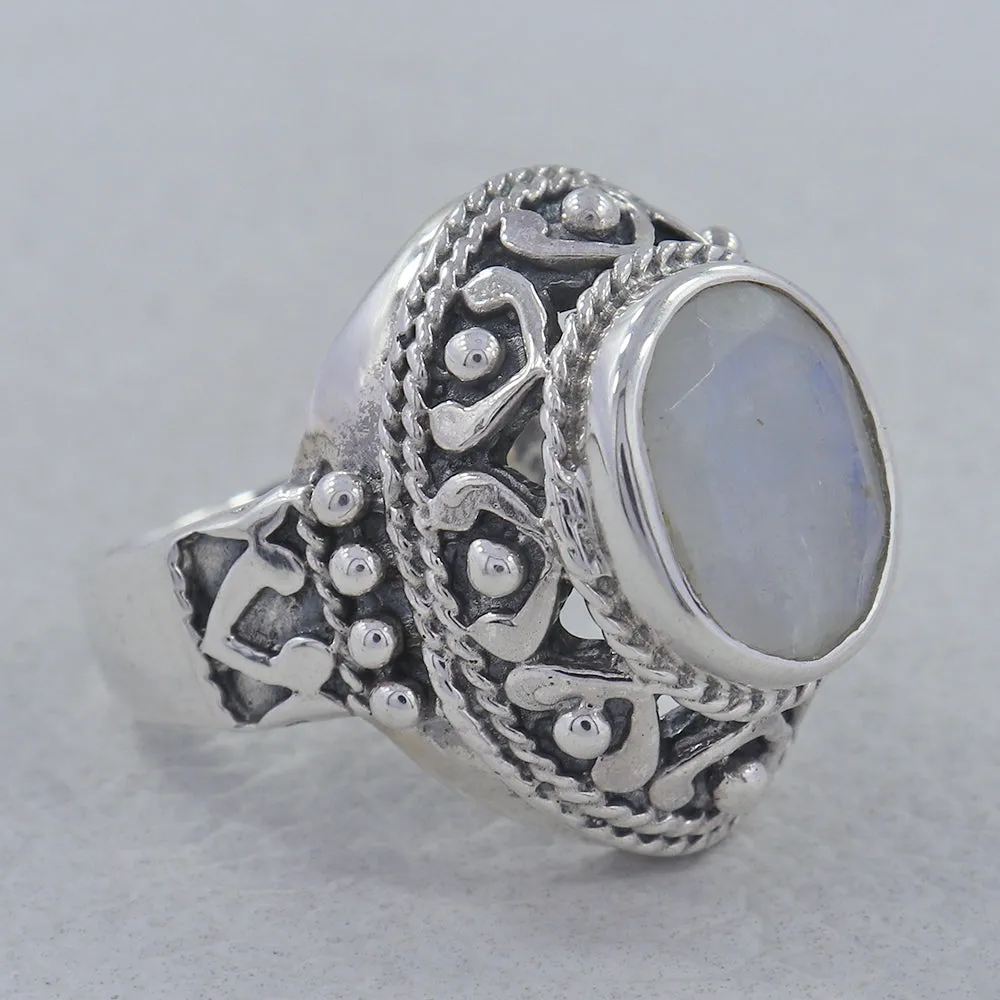 Rainbow Moonstone Sterling Silver Designer
