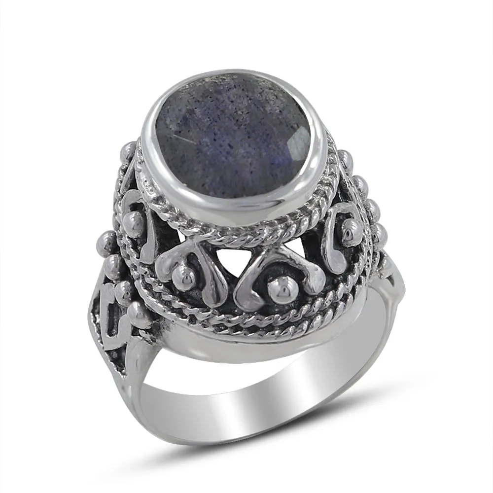 Rainbow Moonstone Sterling Silver Designer