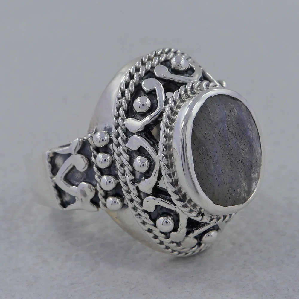 Rainbow Moonstone Sterling Silver Designer