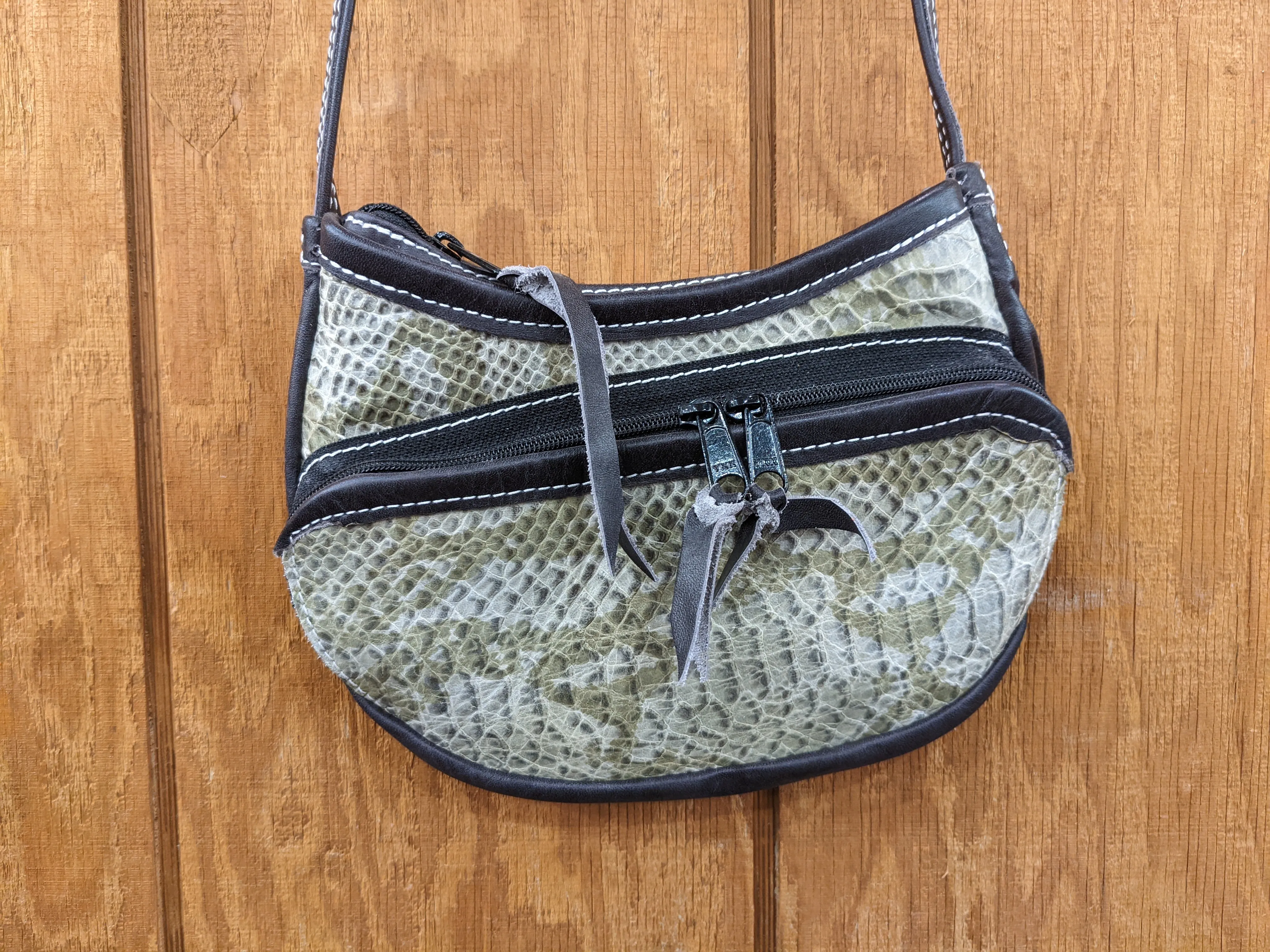 Reptile Print Adjustable Cross-Body Purse