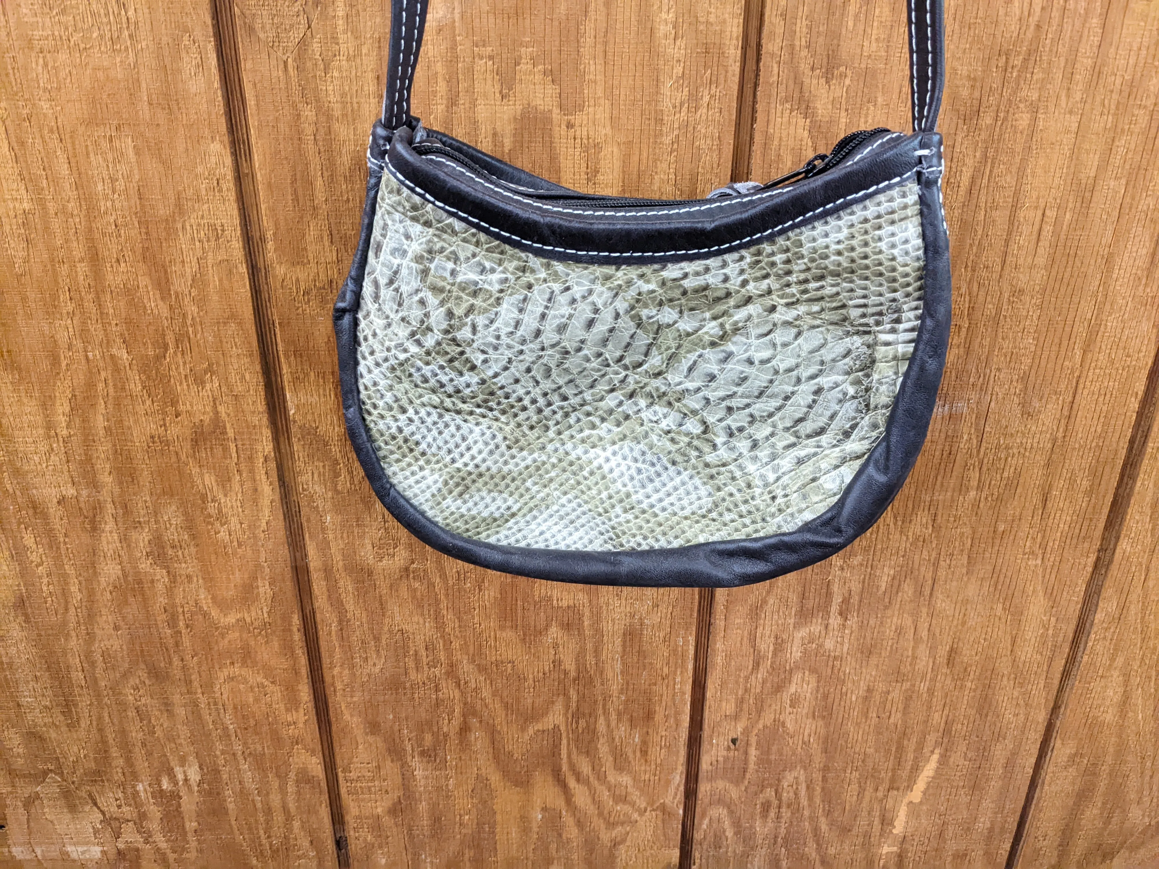 Reptile Print Adjustable Cross-Body Purse
