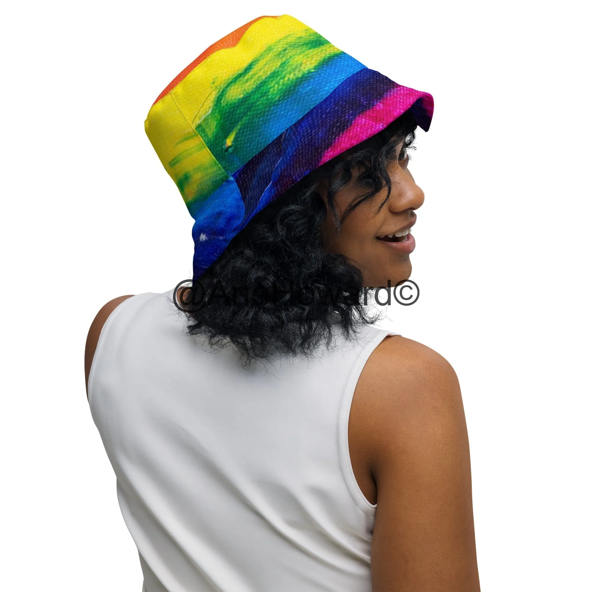 Reversible bucket hat Rainbow