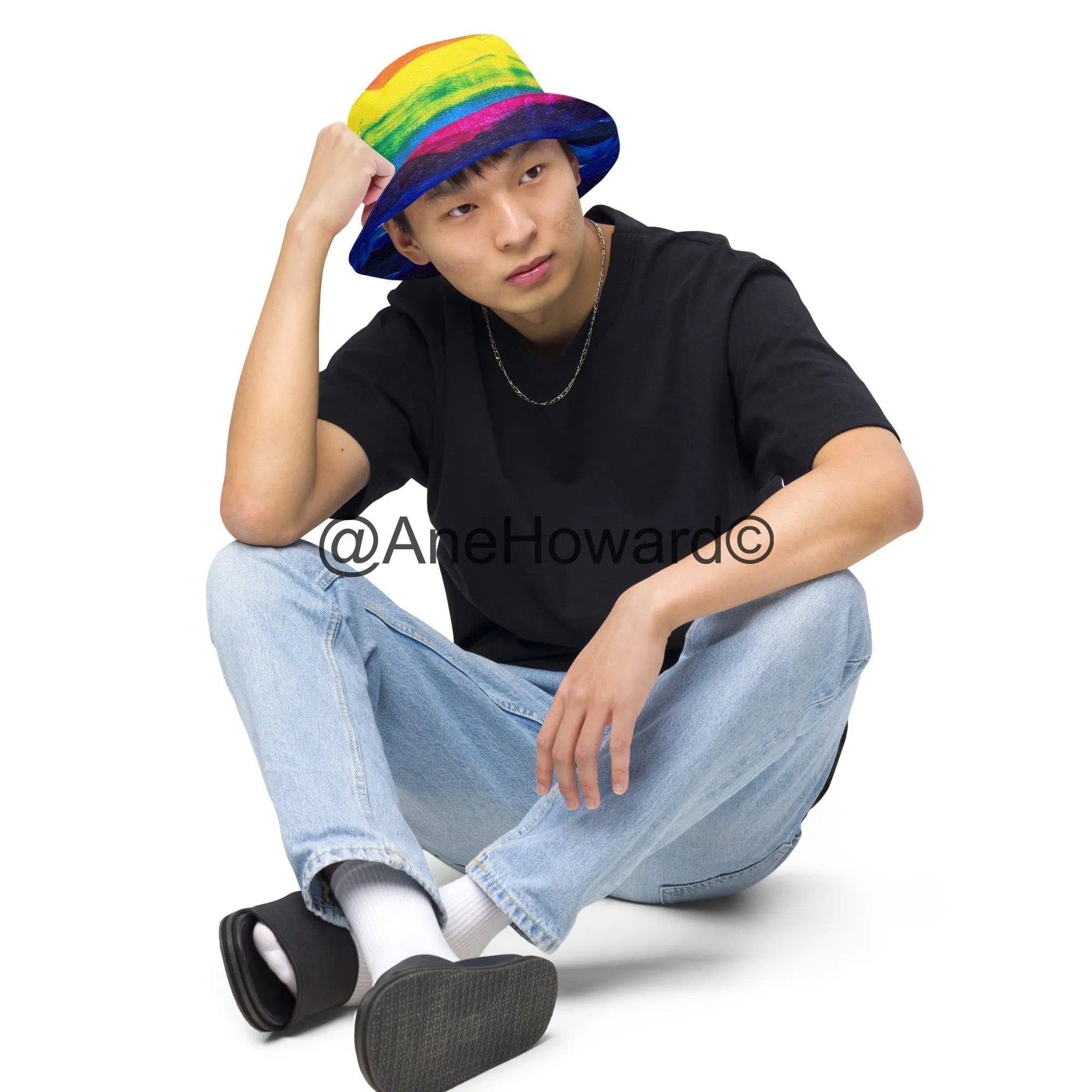Reversible bucket hat Rainbow