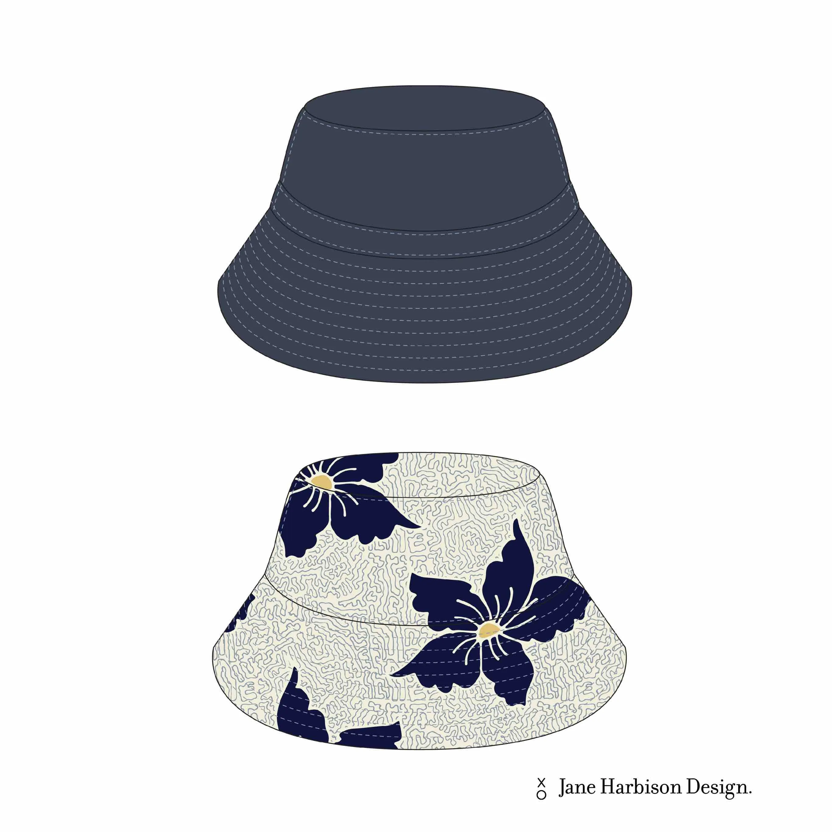 Reversible Bucket Hat XS-3XL