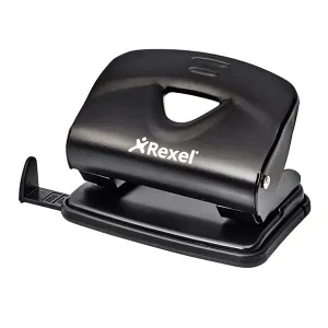 Rexel V220 2 Hole Metal 20 Sheet Punch  Black