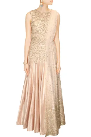 Ridhi Mehra embroidered anarkali with attached dupatta