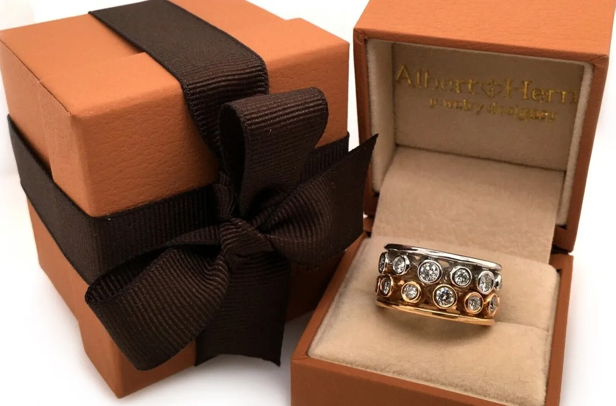 Ring Diamonds Designer Rose & White Gold