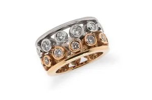 Ring Diamonds Designer Rose & White Gold