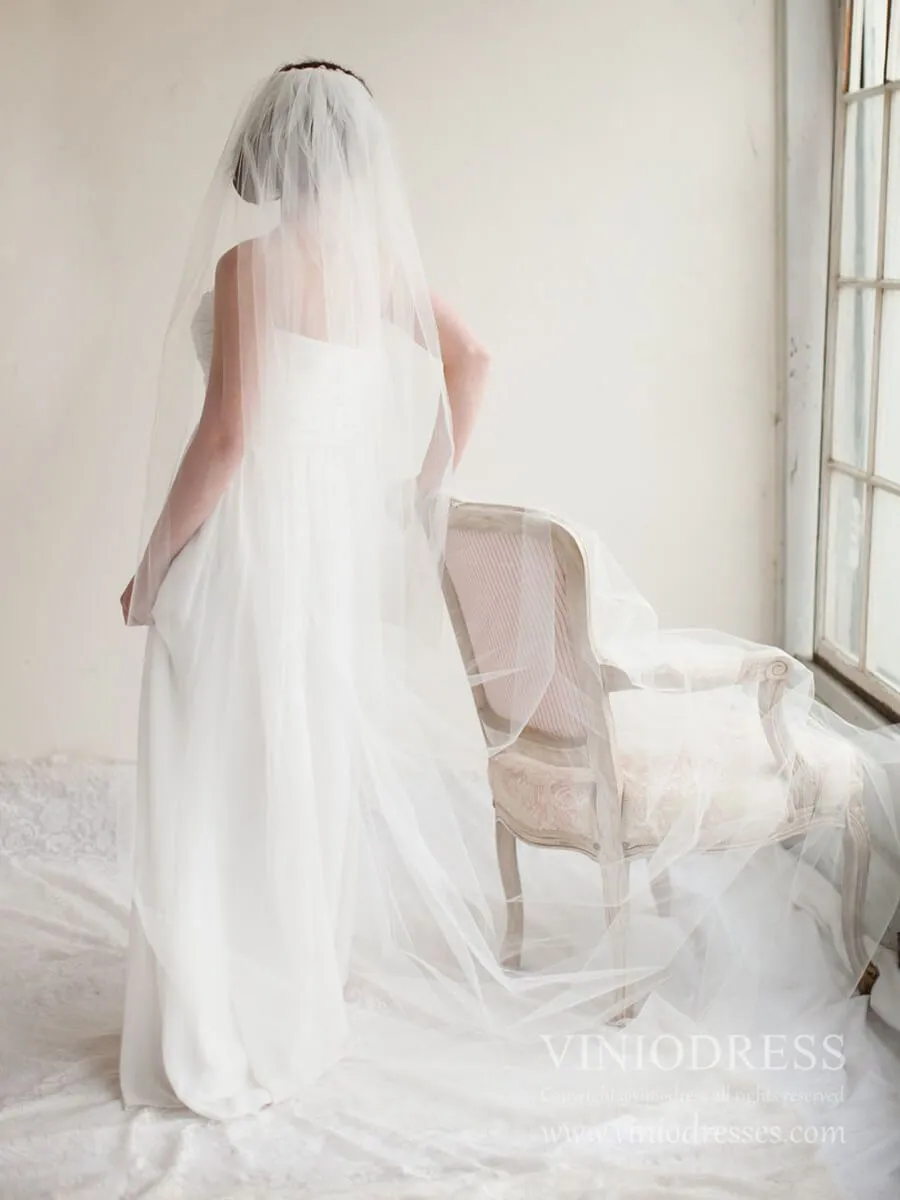 Roycebridal Classic Simple Cathedral Veil AC1214