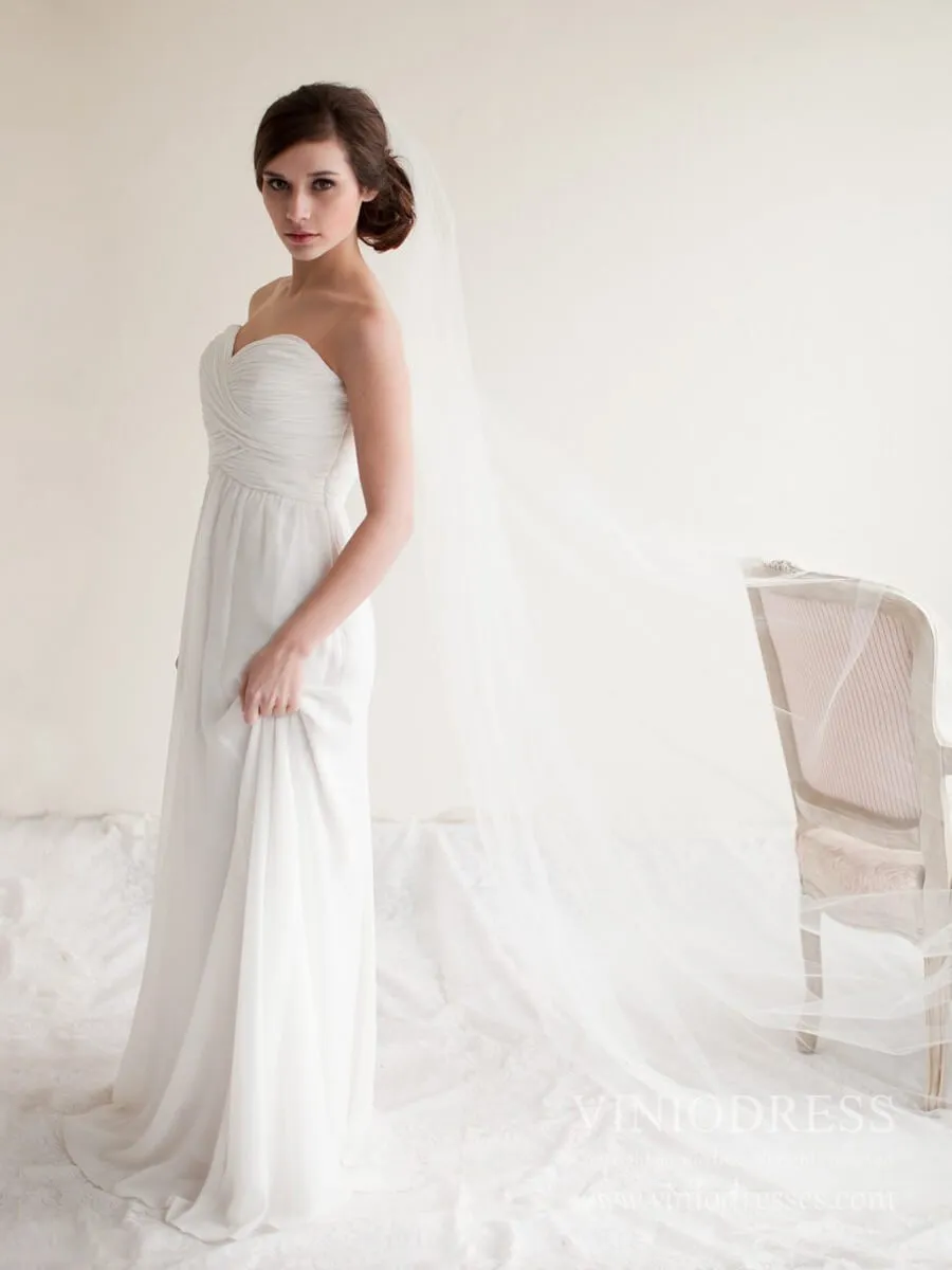 Roycebridal Classic Simple Cathedral Veil AC1214