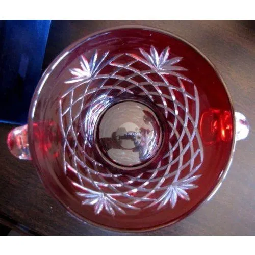 Ruby Red Faberge Ice Bucket in the original presentation box