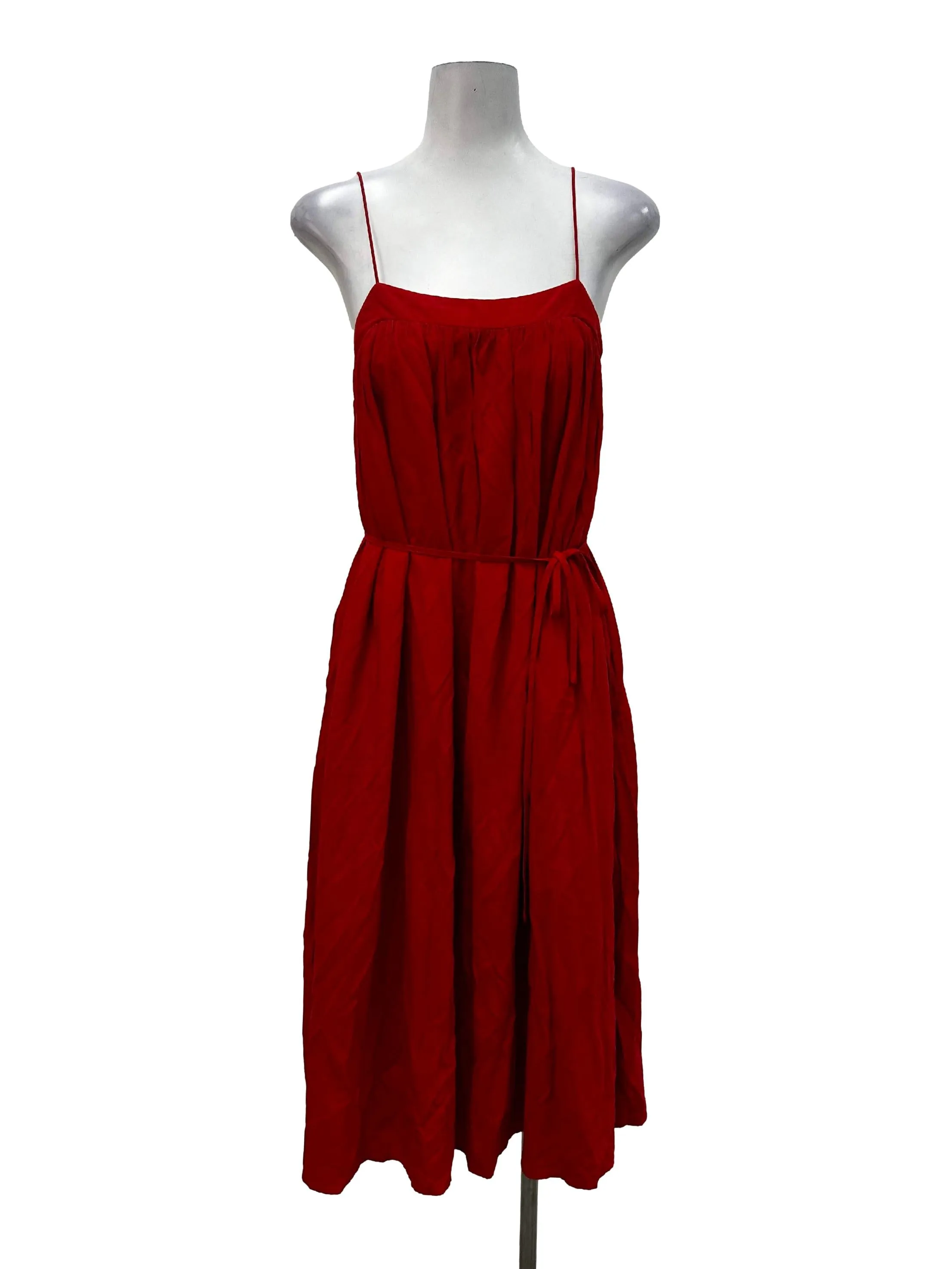 Ruby Red Sleeveless Tent A-Line Dress OSN