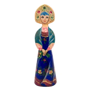 Russian Doll with Flowers Christmas Ornament
