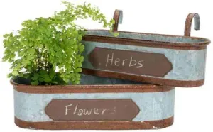 Rustic Tin Wall Plant Holder