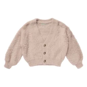 RYLEE   CRU- Fuzzy Cardigan Blush