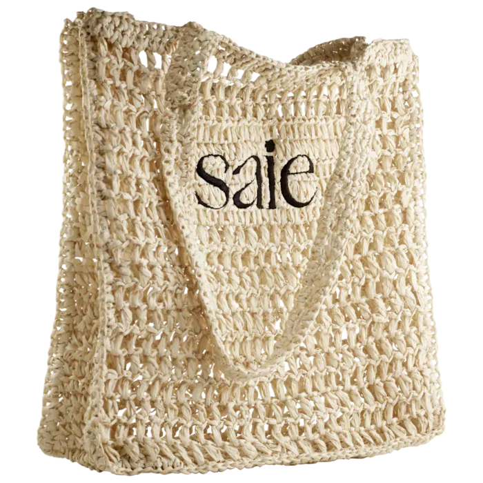 Saie | Raffia Tote Bag