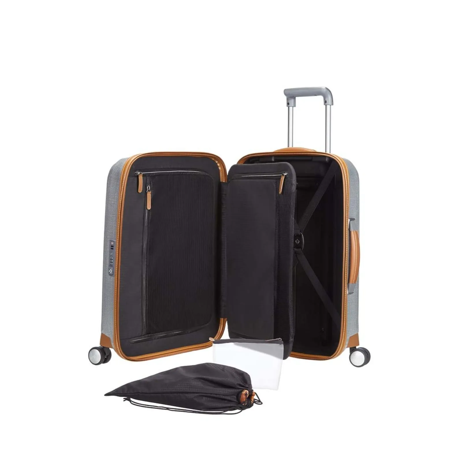 Samsonite Lite-Cube Deluxe 55cm Suitcase Aluminium