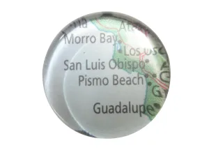 San Luis Obispo California Map Pendant Magnet