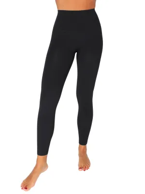 Seamless Front Premium Lycra Tights - Black