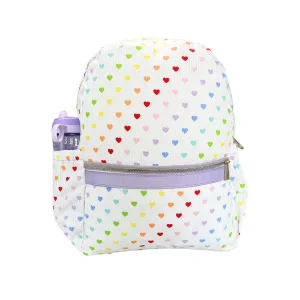 Seersucker Backpack w/ Pockets | Tiny Hearts