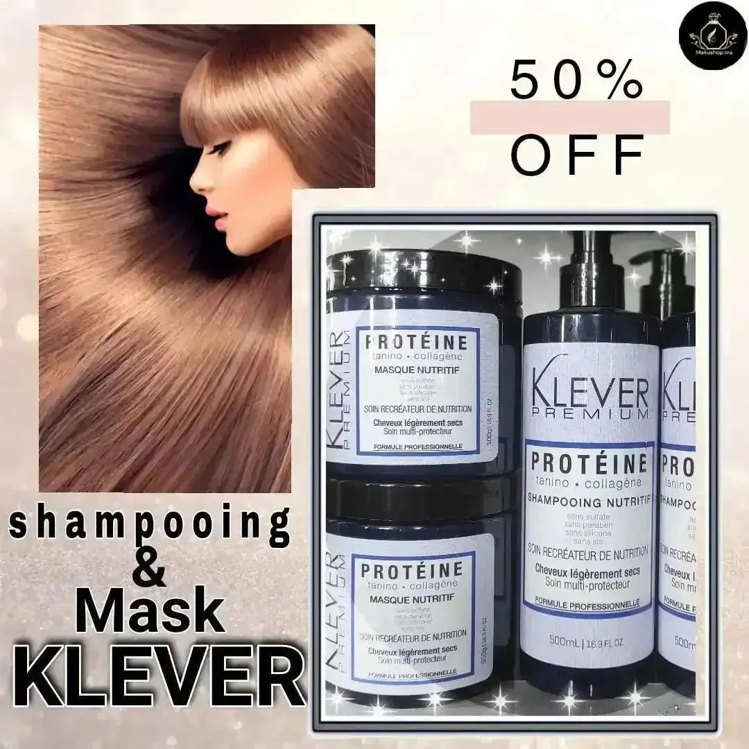 Shampoing Klever Premium   masck Protéine Tanino Collagéne 500ml