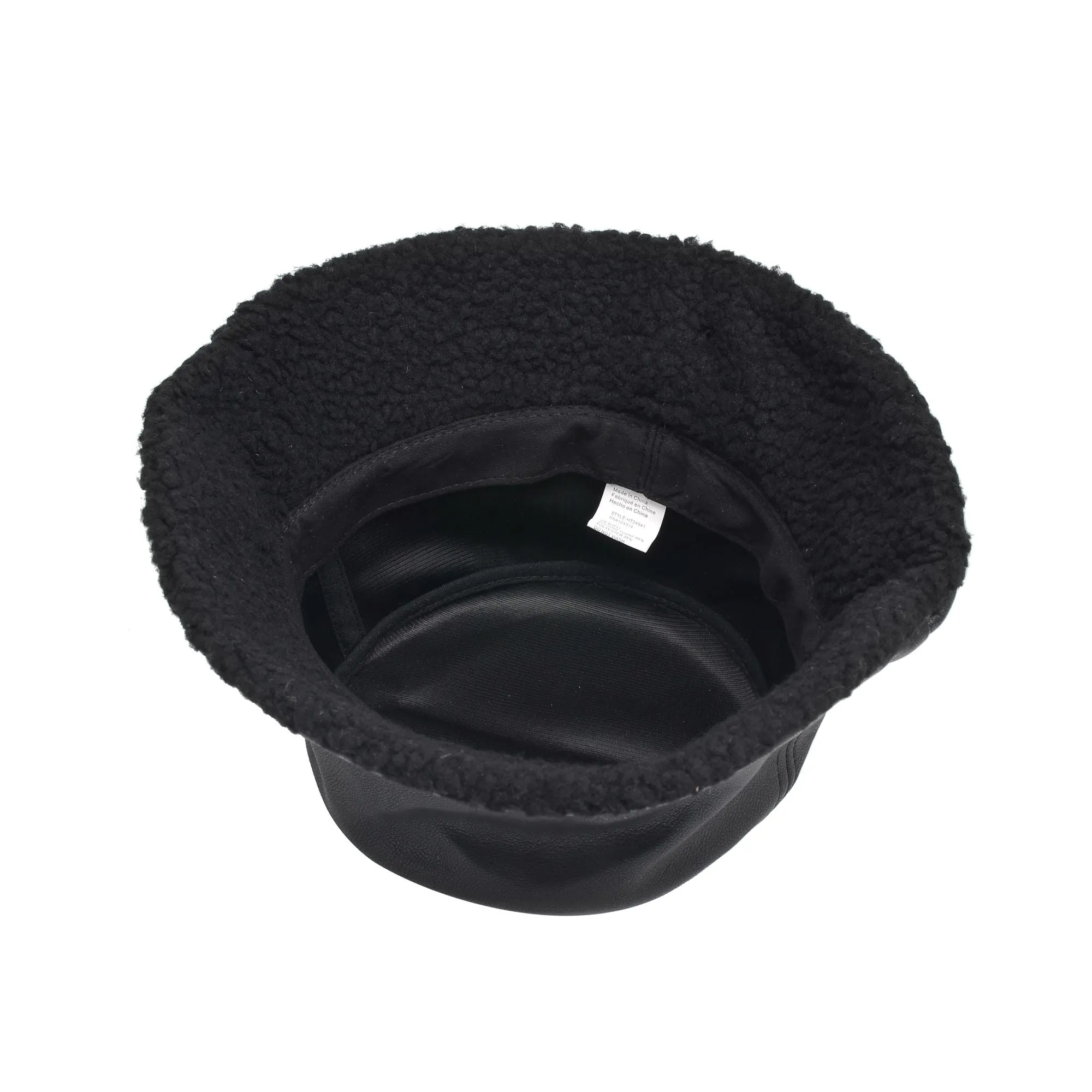 Shearling Trim Bucket Hat Bucket Hat
