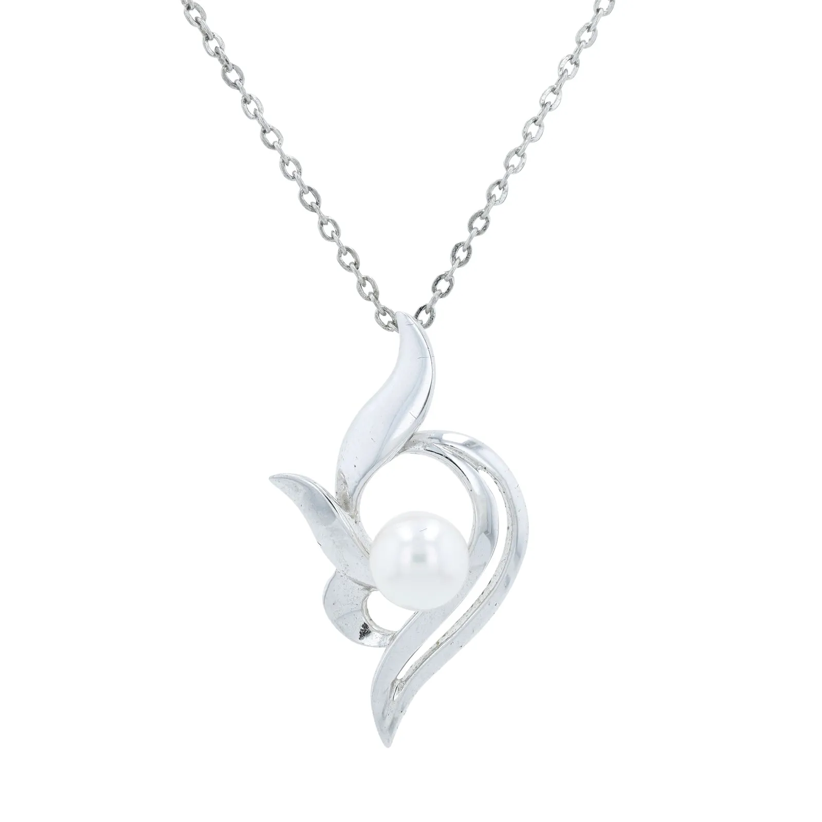 Silver Mikimoto Pearl Pendant