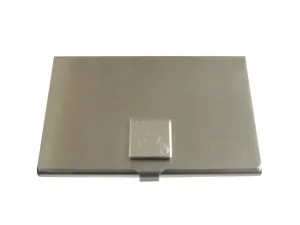 Silver Toned Etched Beaver Business Card Holder