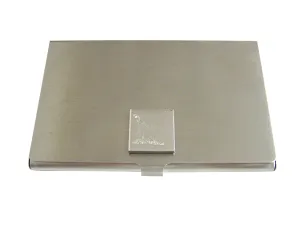 Silver Toned Etched Cheetah Business Card Holder
