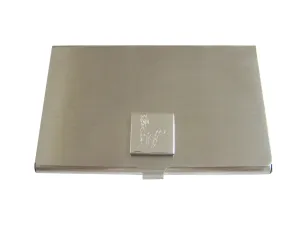 Silver Toned Etched Galloping Horse Business Card Holder
