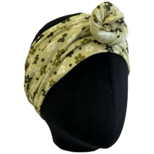 Simple Green Floral Wrap Headband