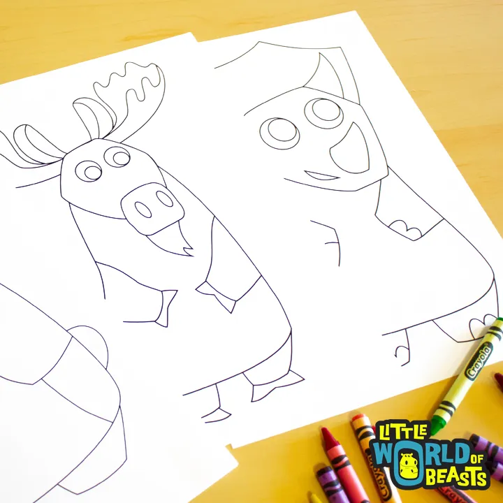 Simple Line Art - 24 Downloadable Coloring Pages