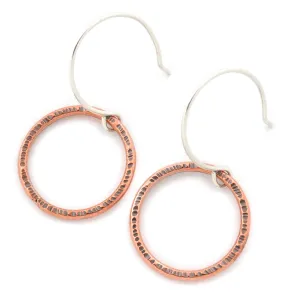 Simple Round Copper Hoop Earrings