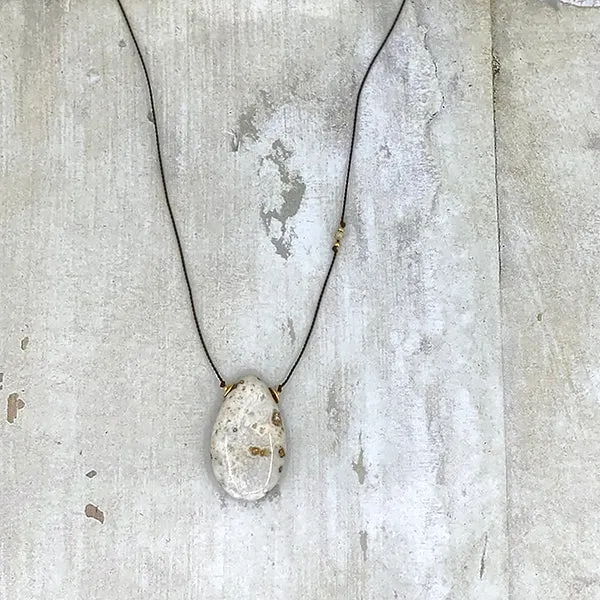 Simple Silk Necklace Ocean Jasper Nbr 2