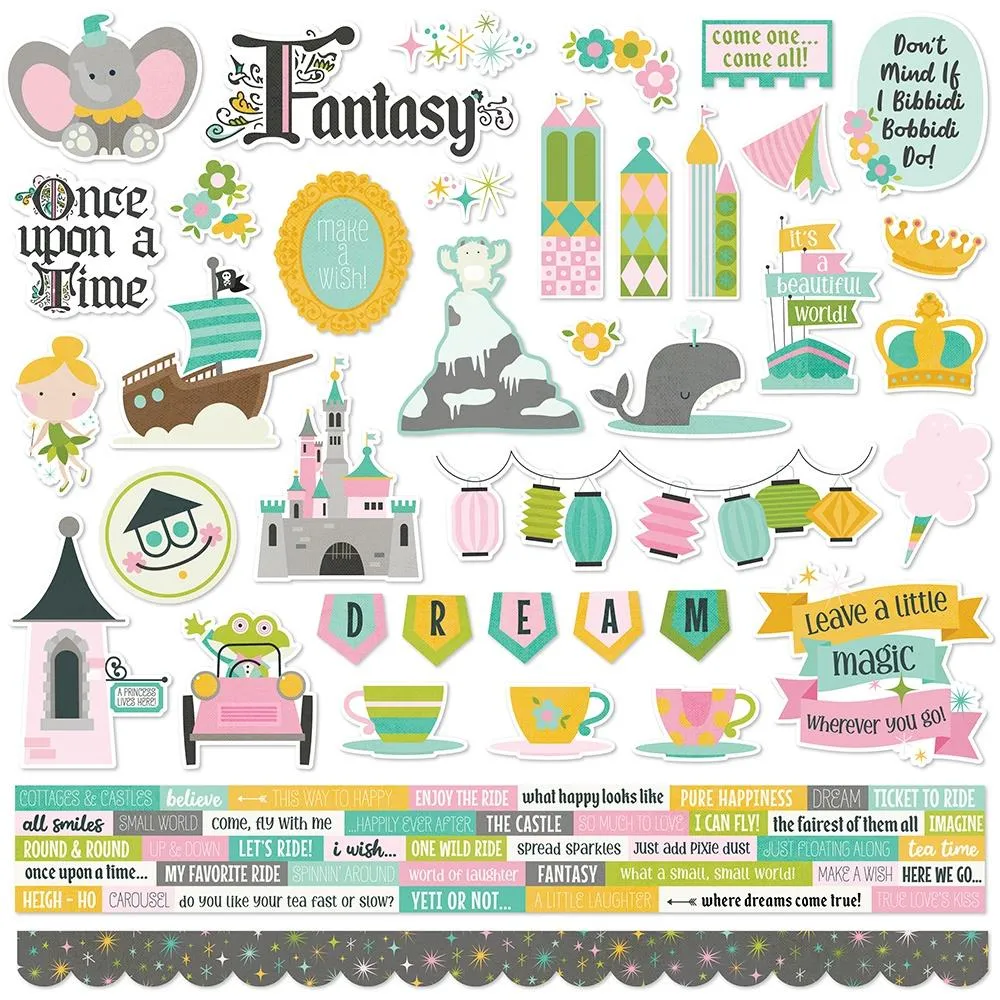 Simple Stories 12x12 Cardstock Stickers [Collection] - Say Cheese Fantasy At The Park