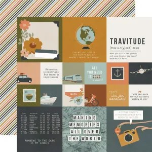 Simple Stories 12x12 [Collection ] - Here & There - 2X2 / 4x4  Elements