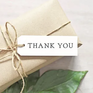 Simple Thank You Single Line Rubber Stamp