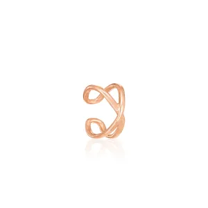 Simple X Ear Cuff - Rose Gold