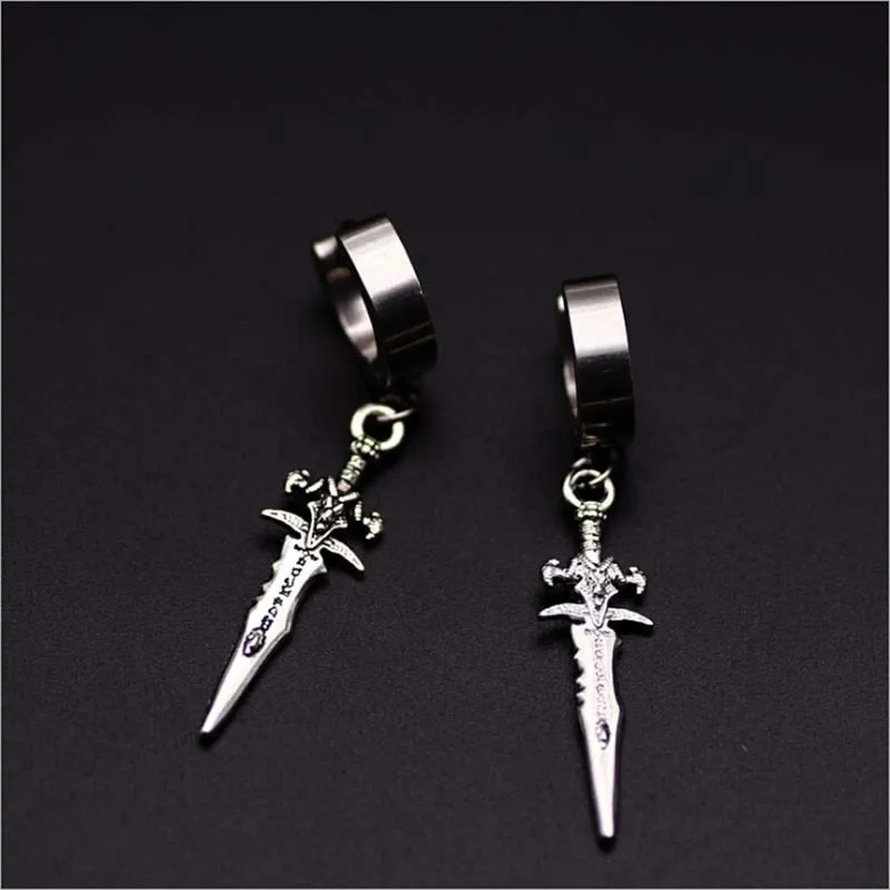 Single Viking Earrings, Stainless Steel, many styles