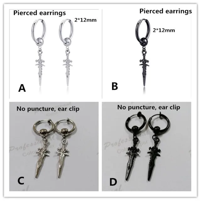 Single Viking Earrings, Stainless Steel, many styles