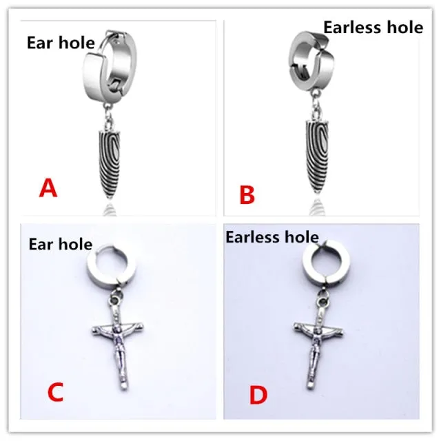 Single Viking Earrings, Stainless Steel, many styles