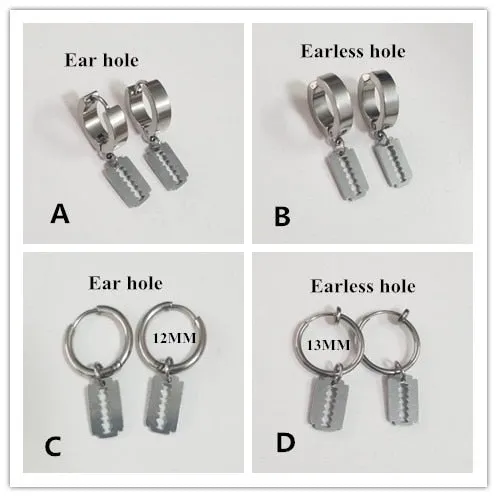 Single Viking Earrings, Stainless Steel, many styles