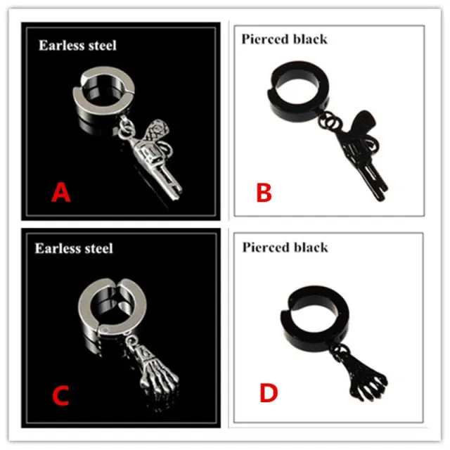 Single Viking Earrings, Stainless Steel, many styles