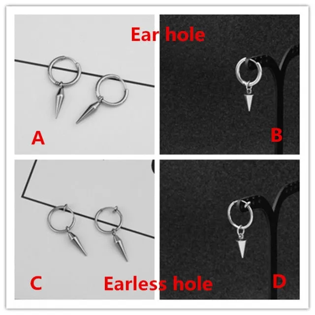 Single Viking Earrings, Stainless Steel, many styles