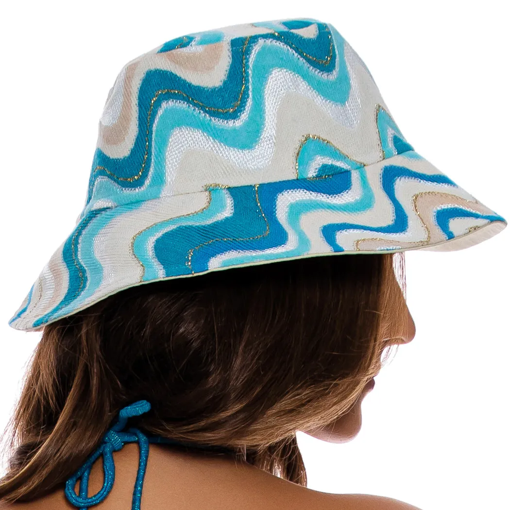 SKY WAVES - Wide Brim Bucket Hat