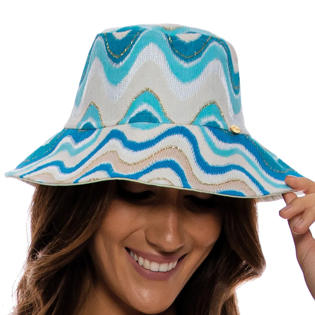 SKY WAVES - Wide Brim Bucket Hat