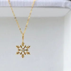 Snowflake Necklace - Joan (Solid Silver)